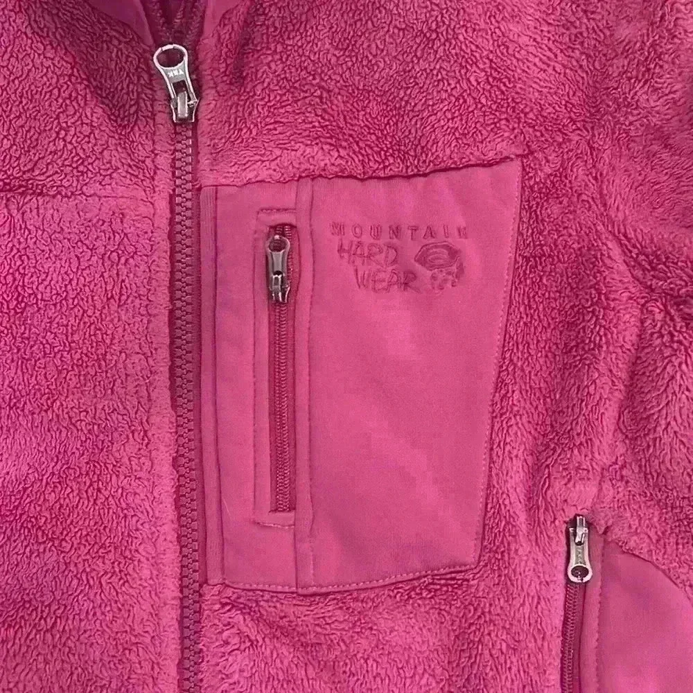 Mountain Hardwear Girls Fleece Zip Up Jacket Size XS. Hot Pink Color